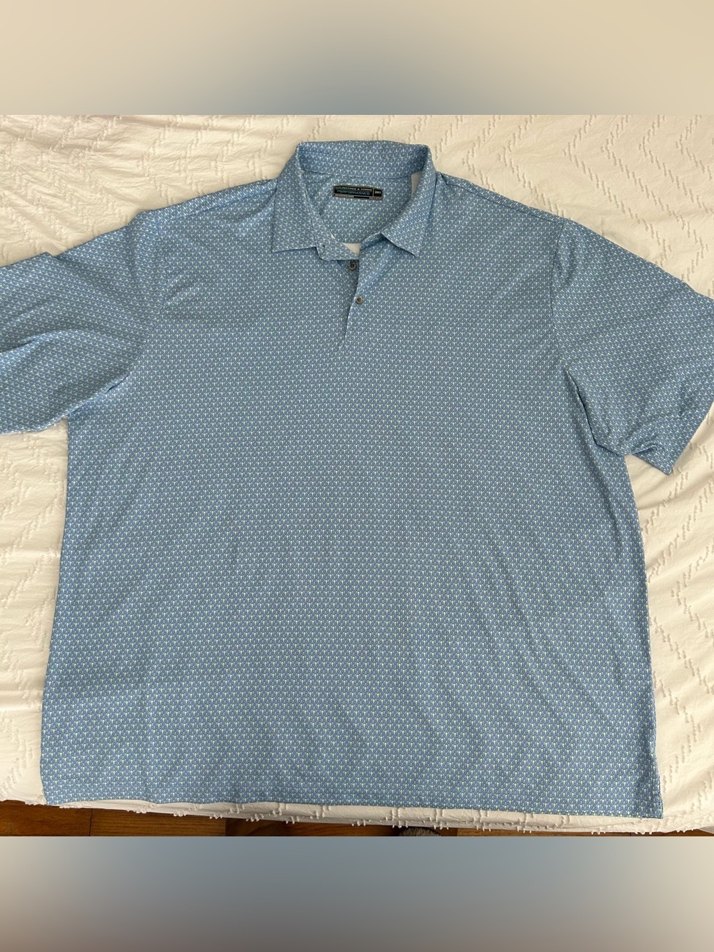 Roundtree & Yorke Performance Polo Shirt 3XT Blue Golf Tees Big & Tall Stretch